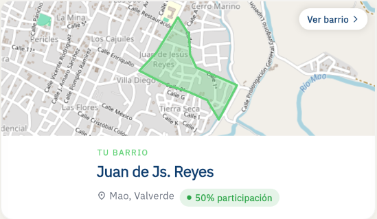 Mapa del barrio del ciudadano con su polígono resaltado
